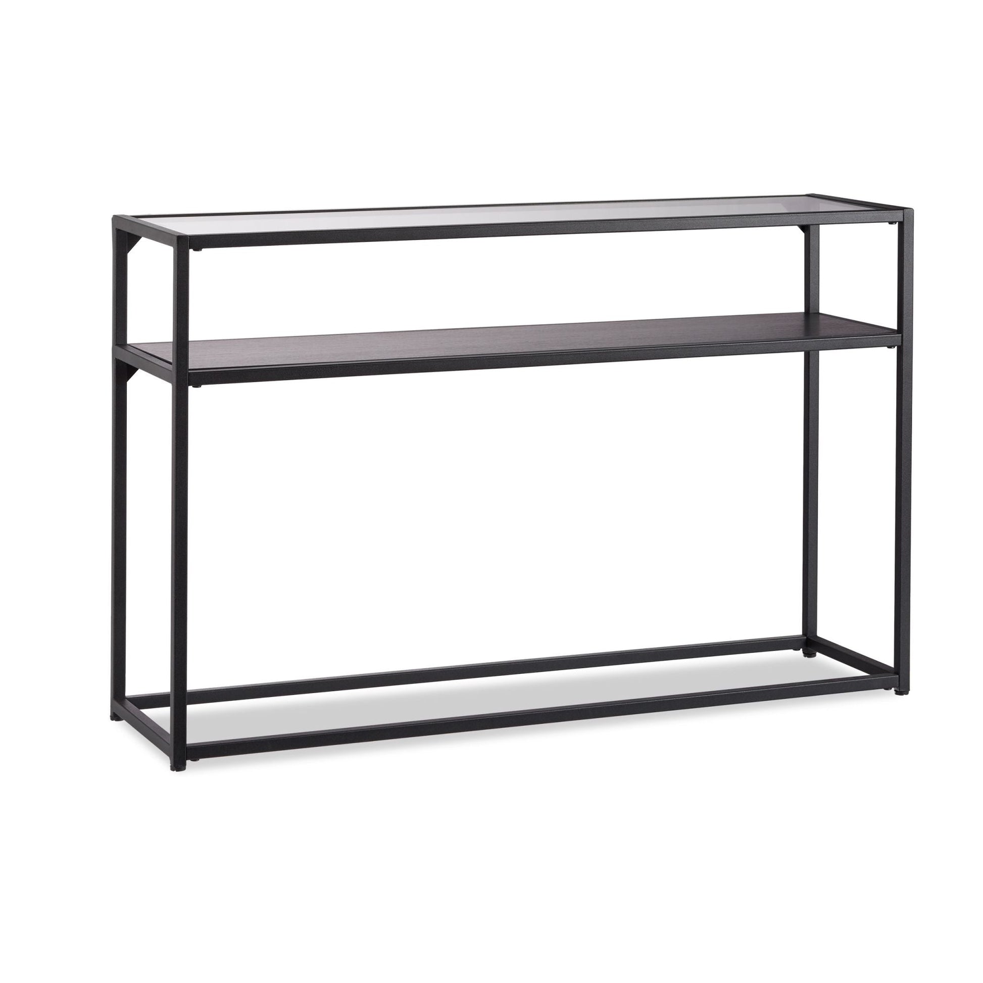 Konsolentisch mit Glasplatte Schwarz-Transparent von Relaxdays