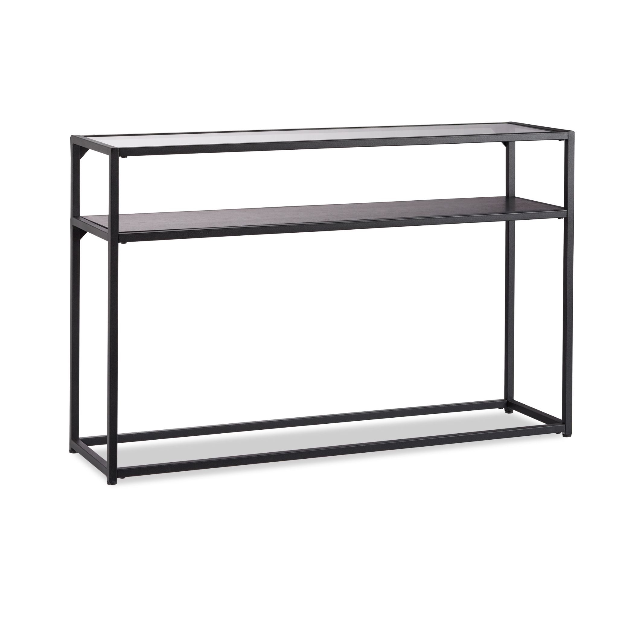 Konsolentisch mit Glasplatte Schwarz-Transparent von Relaxdays