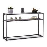 Konsolentisch mit Glasplatte Schwarz-Transparent von Relaxdays