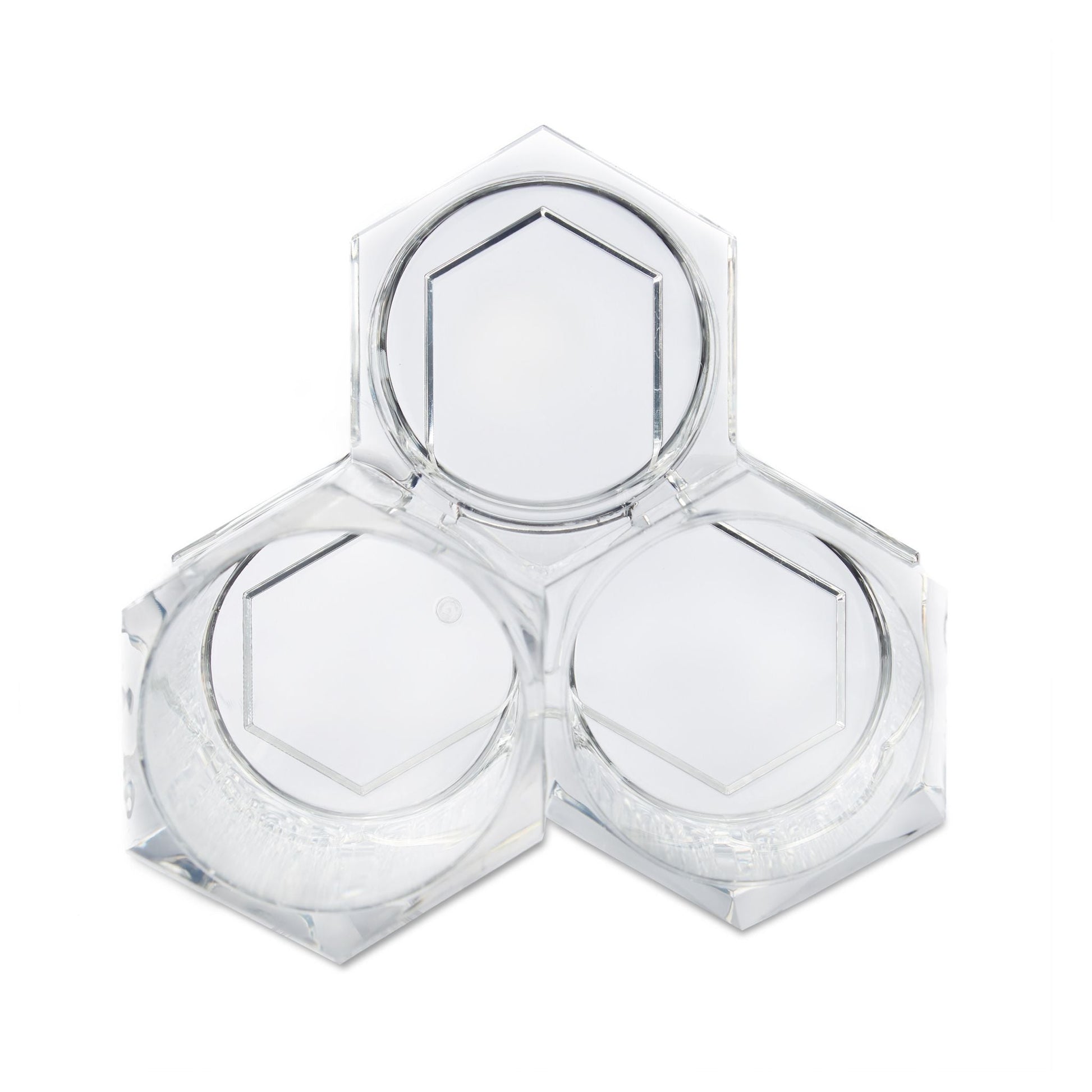 Pinselhalter dreiteilig Transparent von Relaxdays