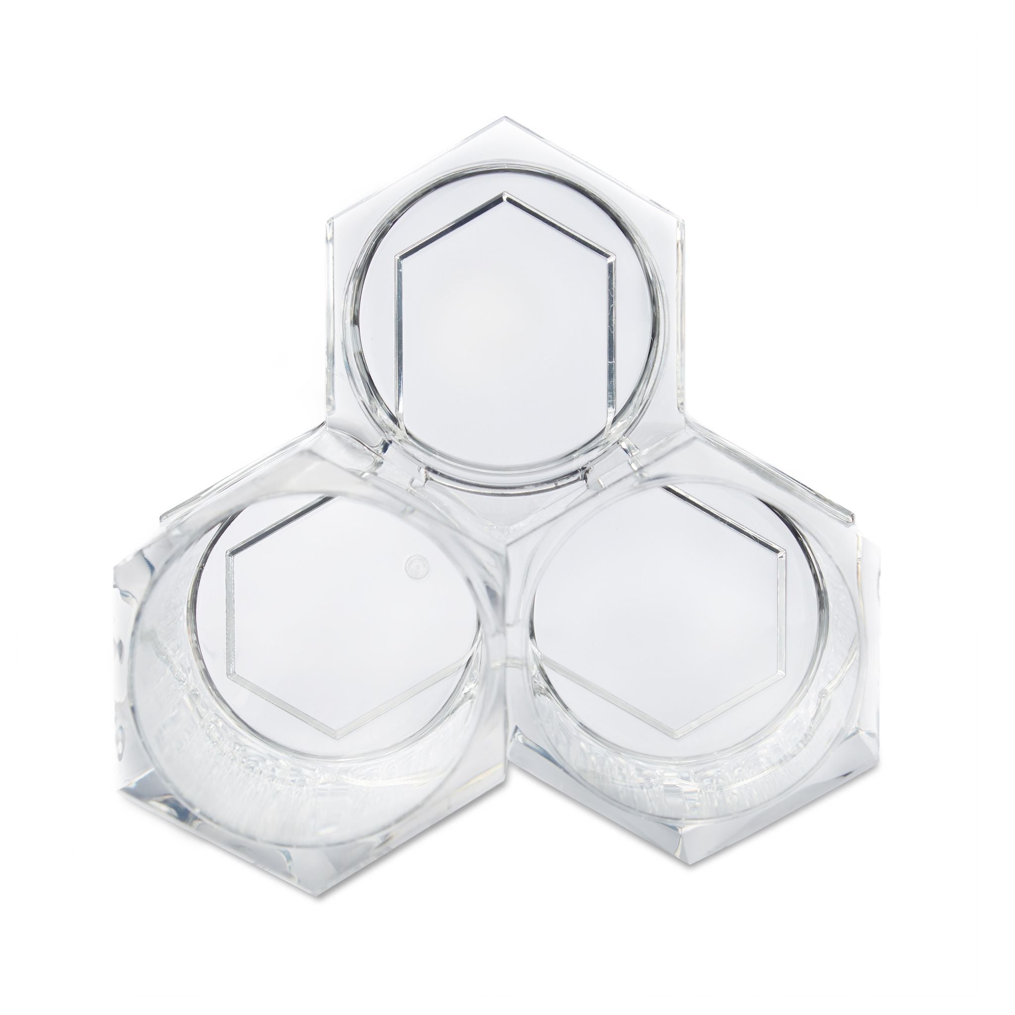 Pinselhalter dreiteilig Transparent von Relaxdays