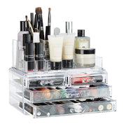 Make Up Organizer mit 4 Schubladen Transparent von Relaxdays