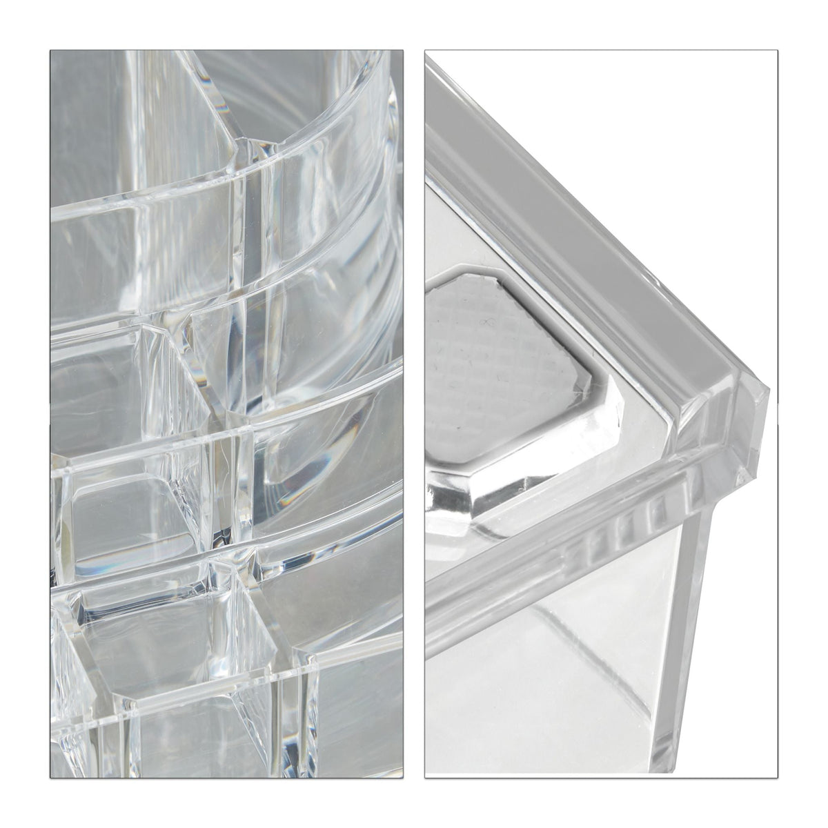 Make Up Organizer mit 4 Schubladen Transparent von Relaxdays