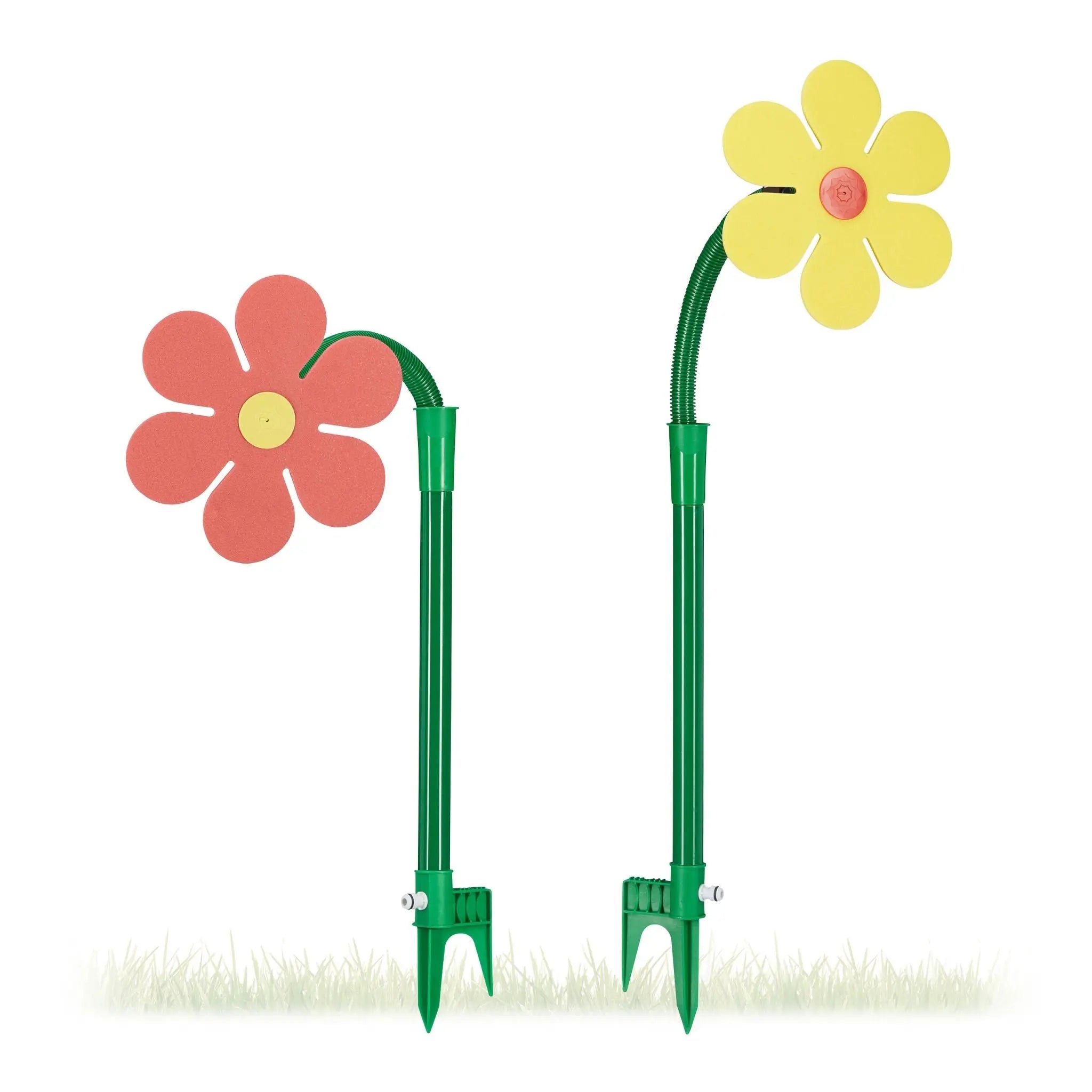 Sprinkler Blume 2er-Set Gelb-Grün-Rot von Relaxdays