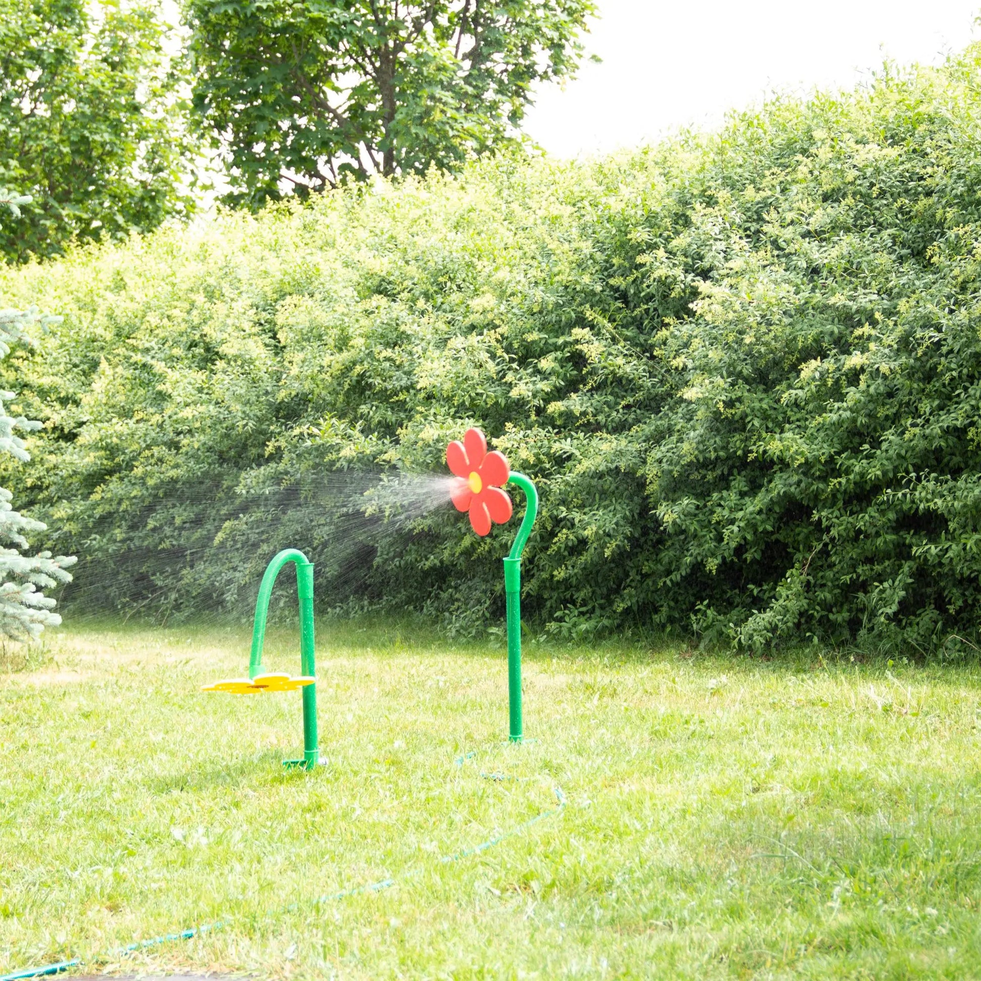 Sprinkler Blume 2er-Set Gelb-Grün-Rot von Relaxdays