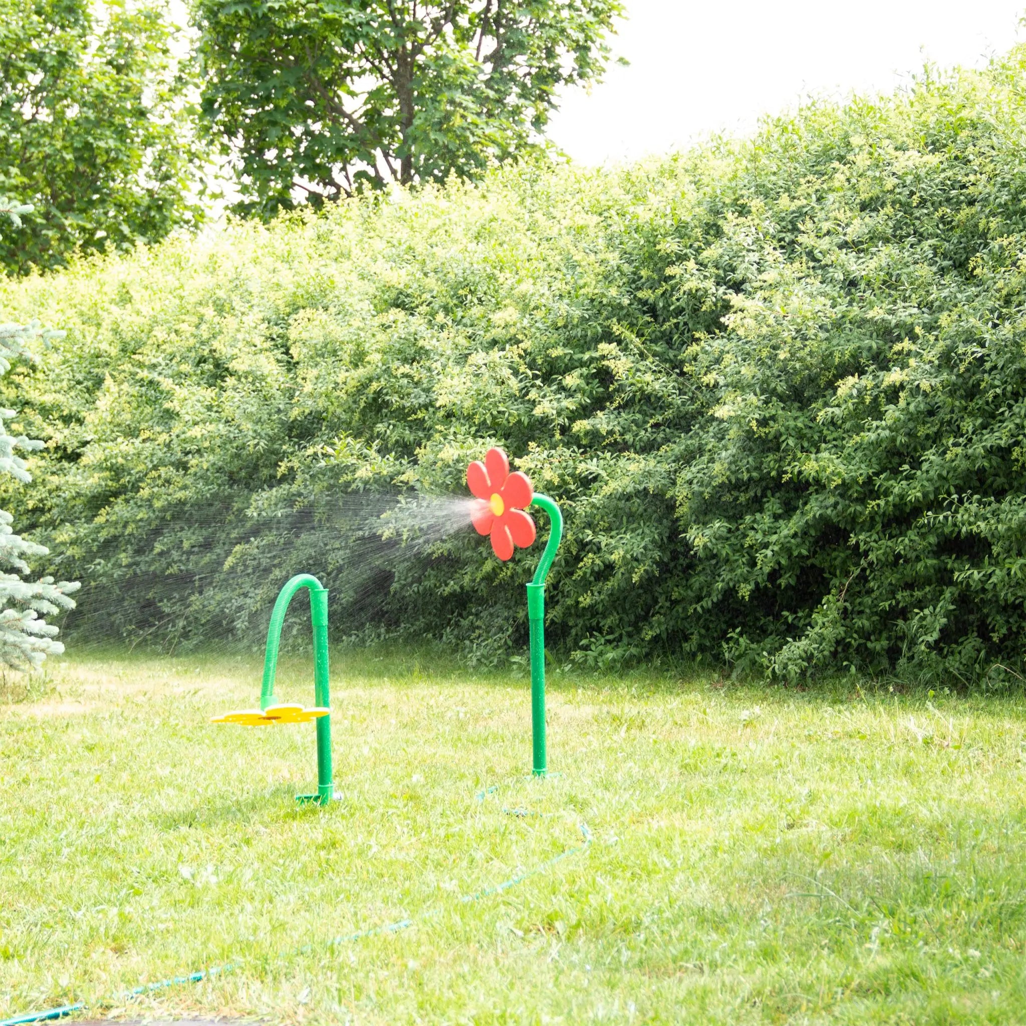 Sprinkler Blume 2er-Set Gelb-Grün-Rot von Relaxdays