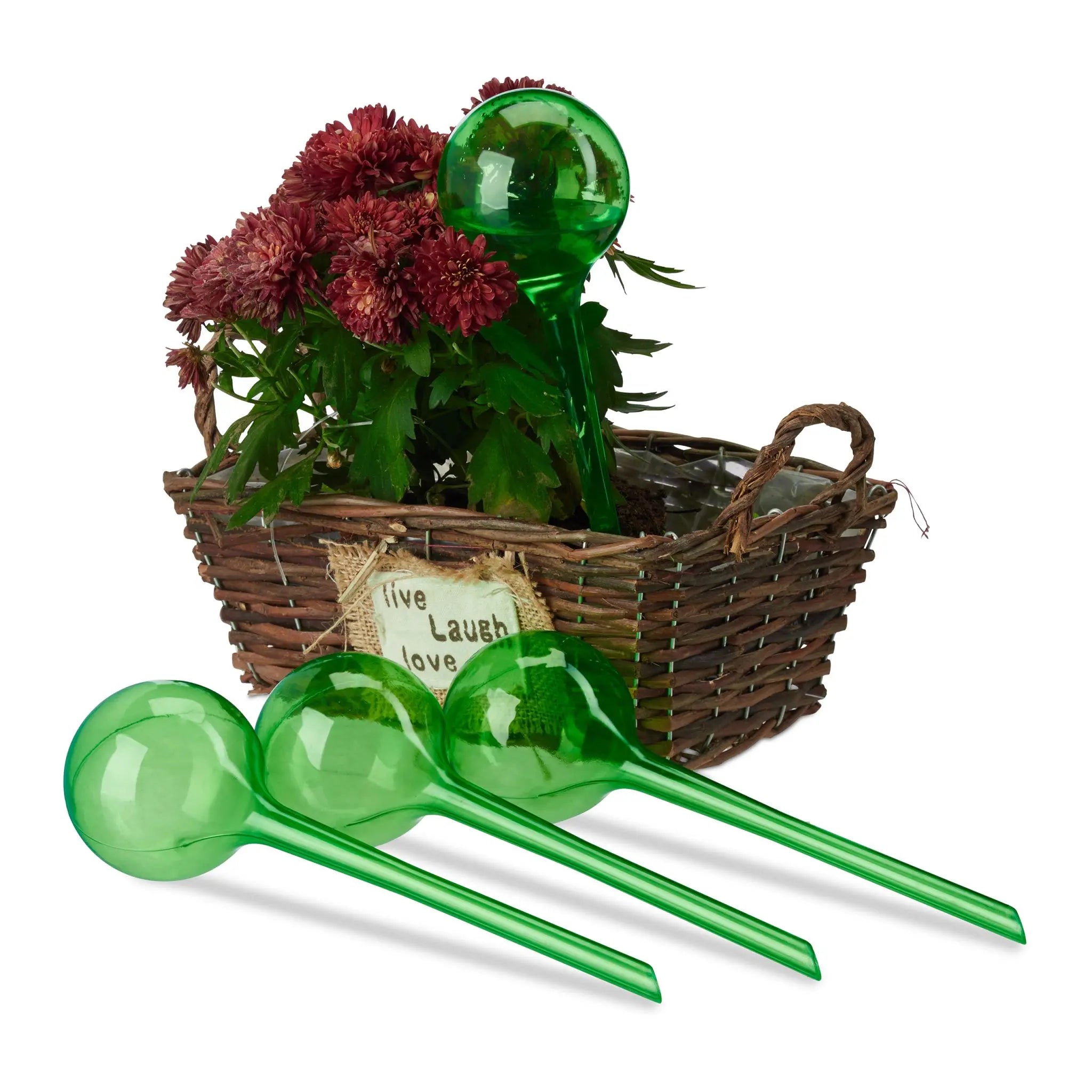 Bewässerungskugeln 4er-Set Grün von Relaxdays