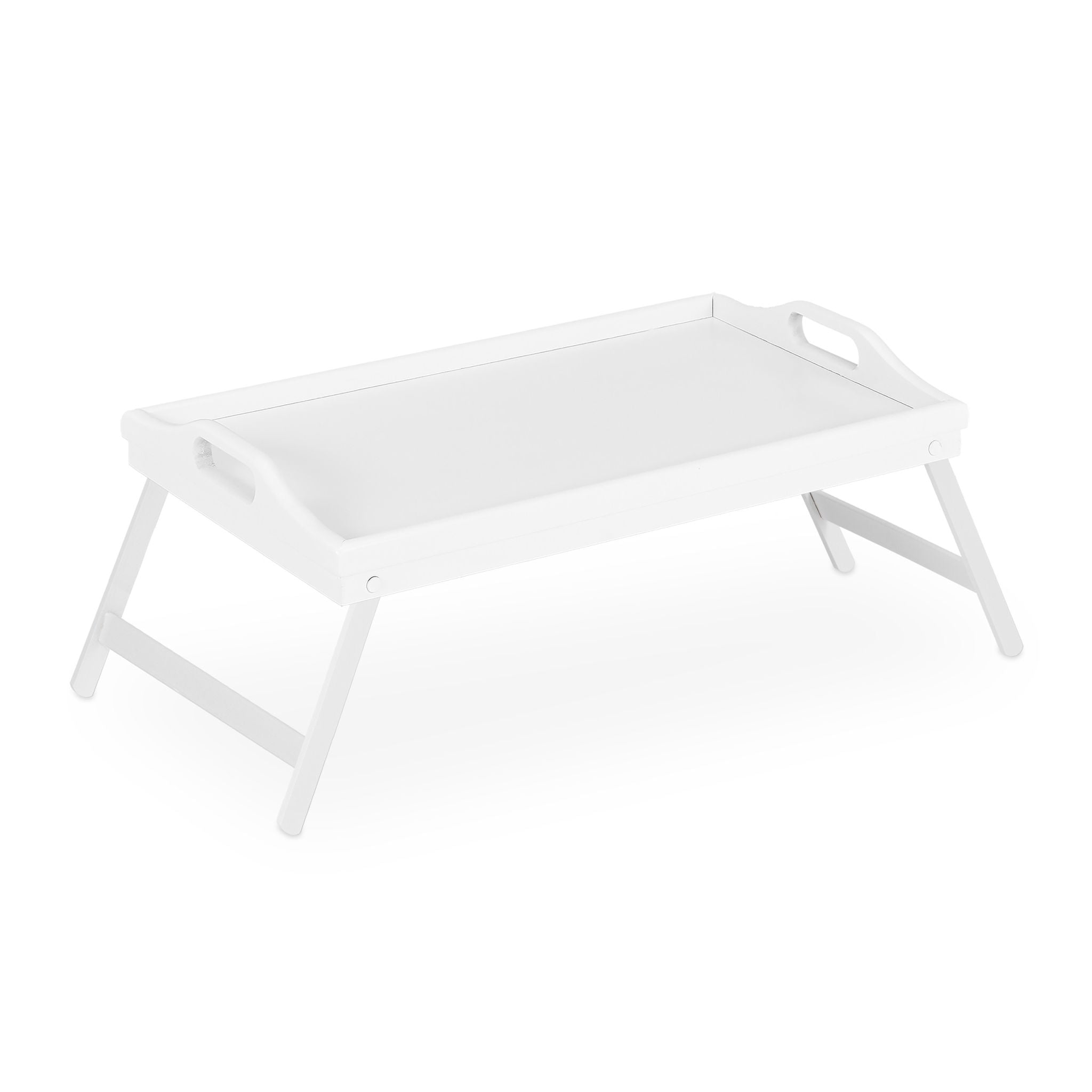 Klappbares Betttablett Weiss von Relaxdays