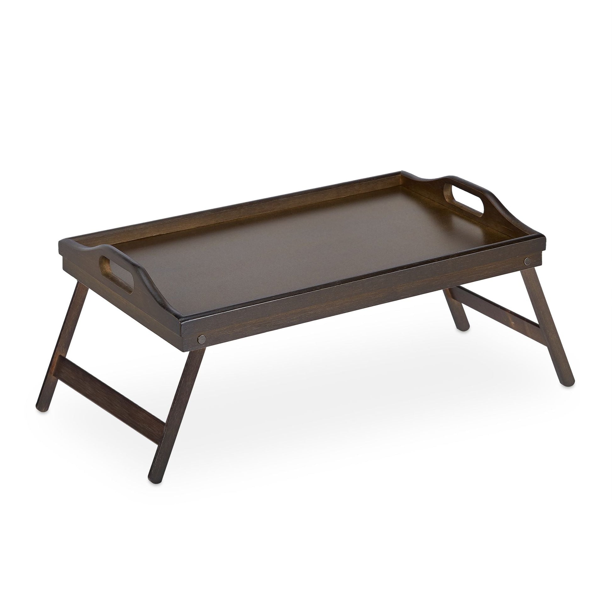 Klappbares Betttablett Dunkelbraun von Relaxdays
