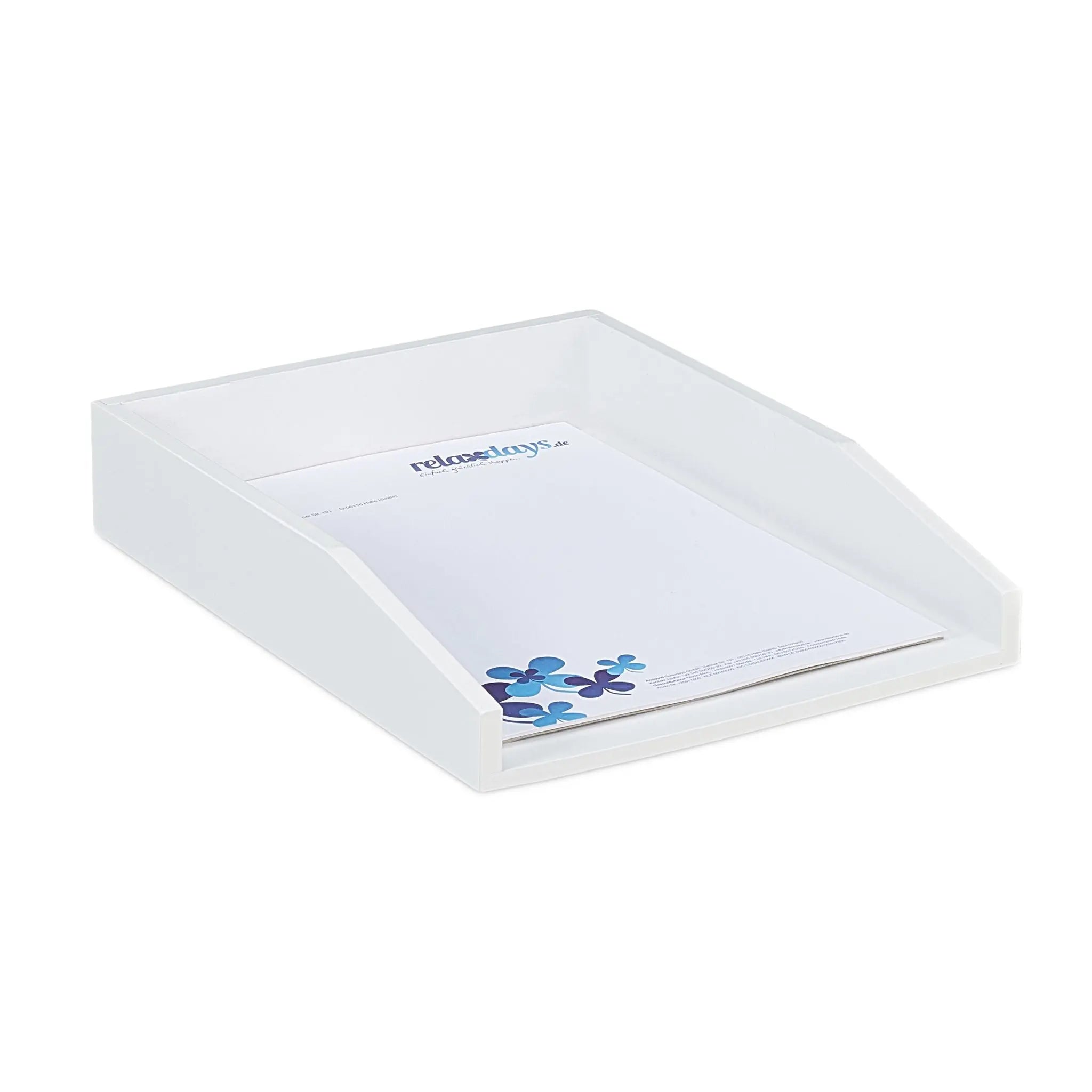 Dokumentenablage Bambus Weiss von Relaxdays