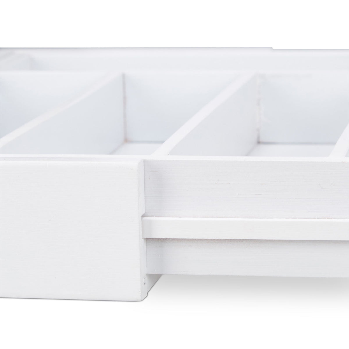 Besteckkasten Bambus ziehbar Weiss von Relaxdays