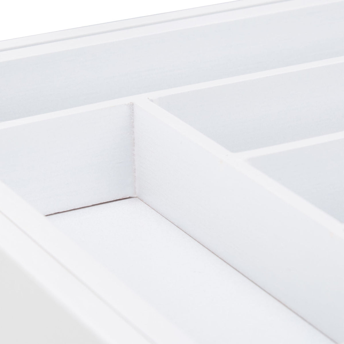 Besteckkasten Bambus ziehbar Weiss von Relaxdays