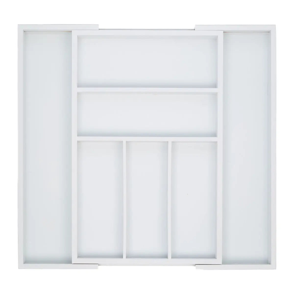Besteckkasten Bambus weiss von Relaxdays
