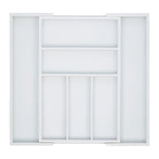 Besteckkasten Bambus weiss von Relaxdays