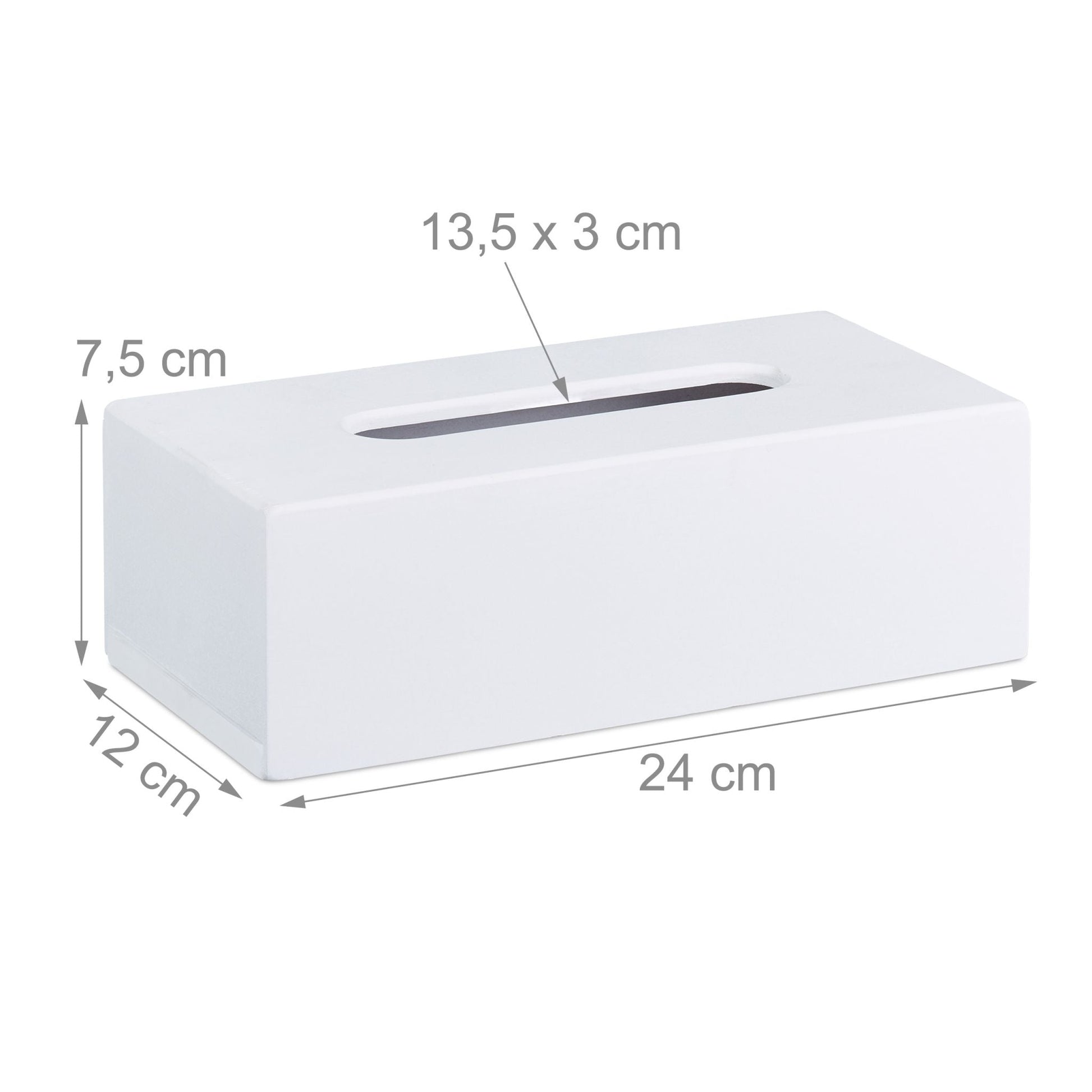 Bambus Tücherbox weiss Weiss von Relaxdays
