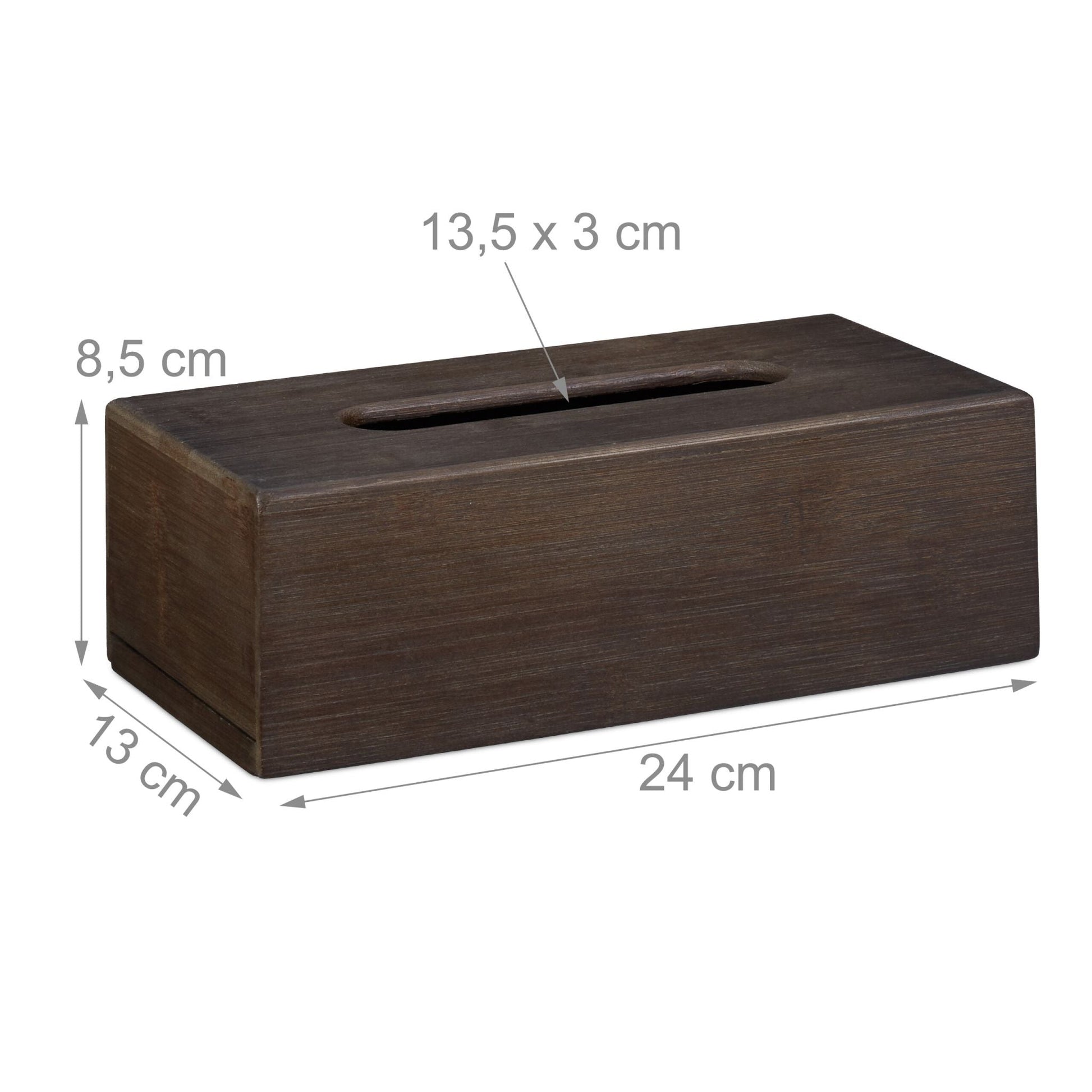 Bambus Tücherbox dunkelbraun Dunkelbraun von Relaxdays