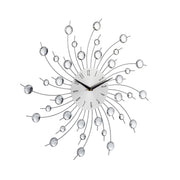 Wanduhr XL mit Glitzer Silber von Relaxdays