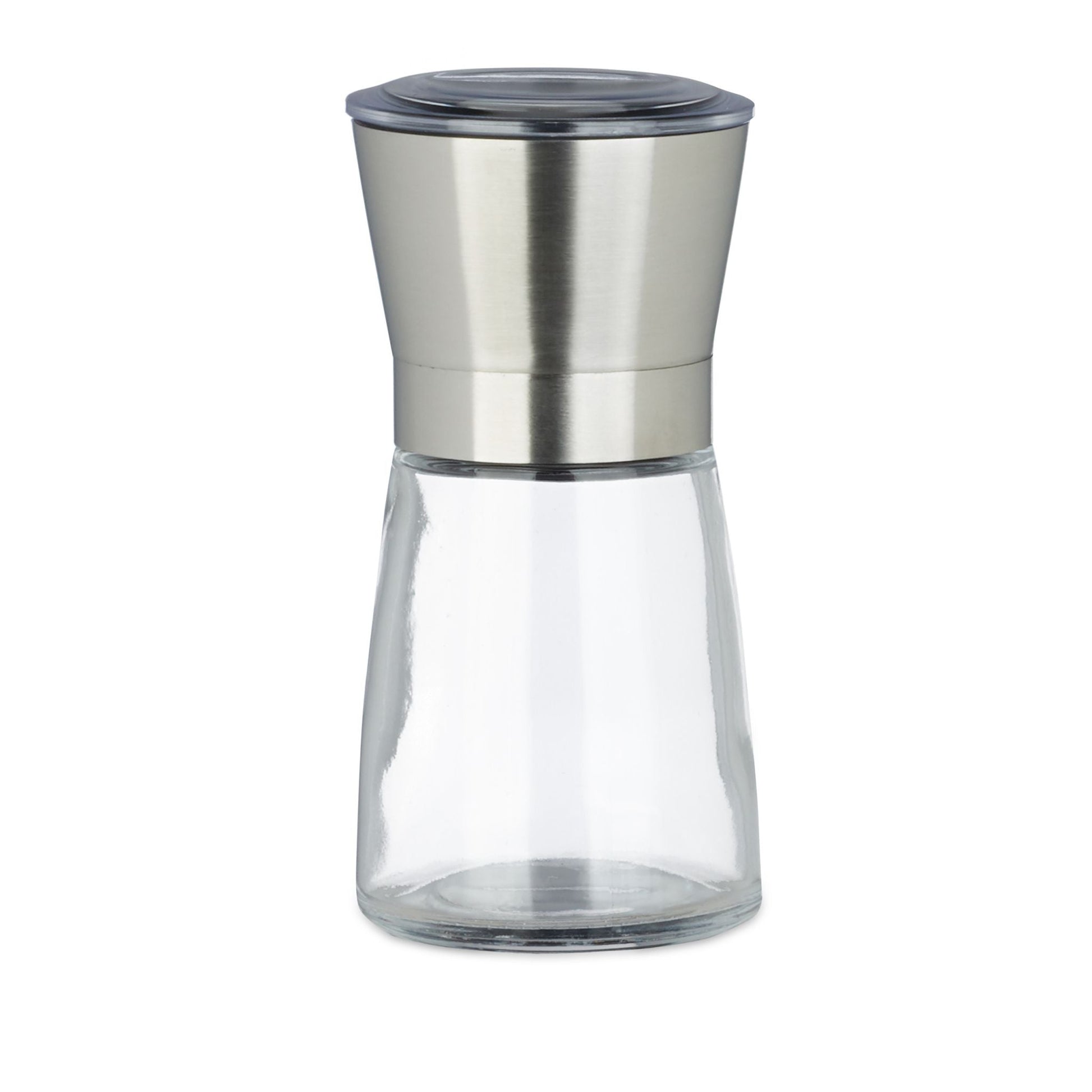 Pfeffermühle Glas Design 2er-Set Silber-Transparent von Relaxdays