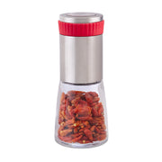 Chilimühle mit Kräutermahlwerk Rot-Silber-Transparent von Relaxdays