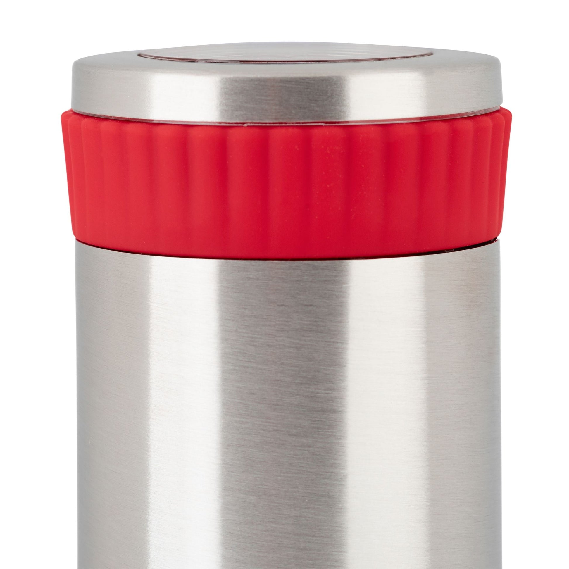 Chilimühle mit Kräutermahlwerk Rot-Silber-Transparent von Relaxdays