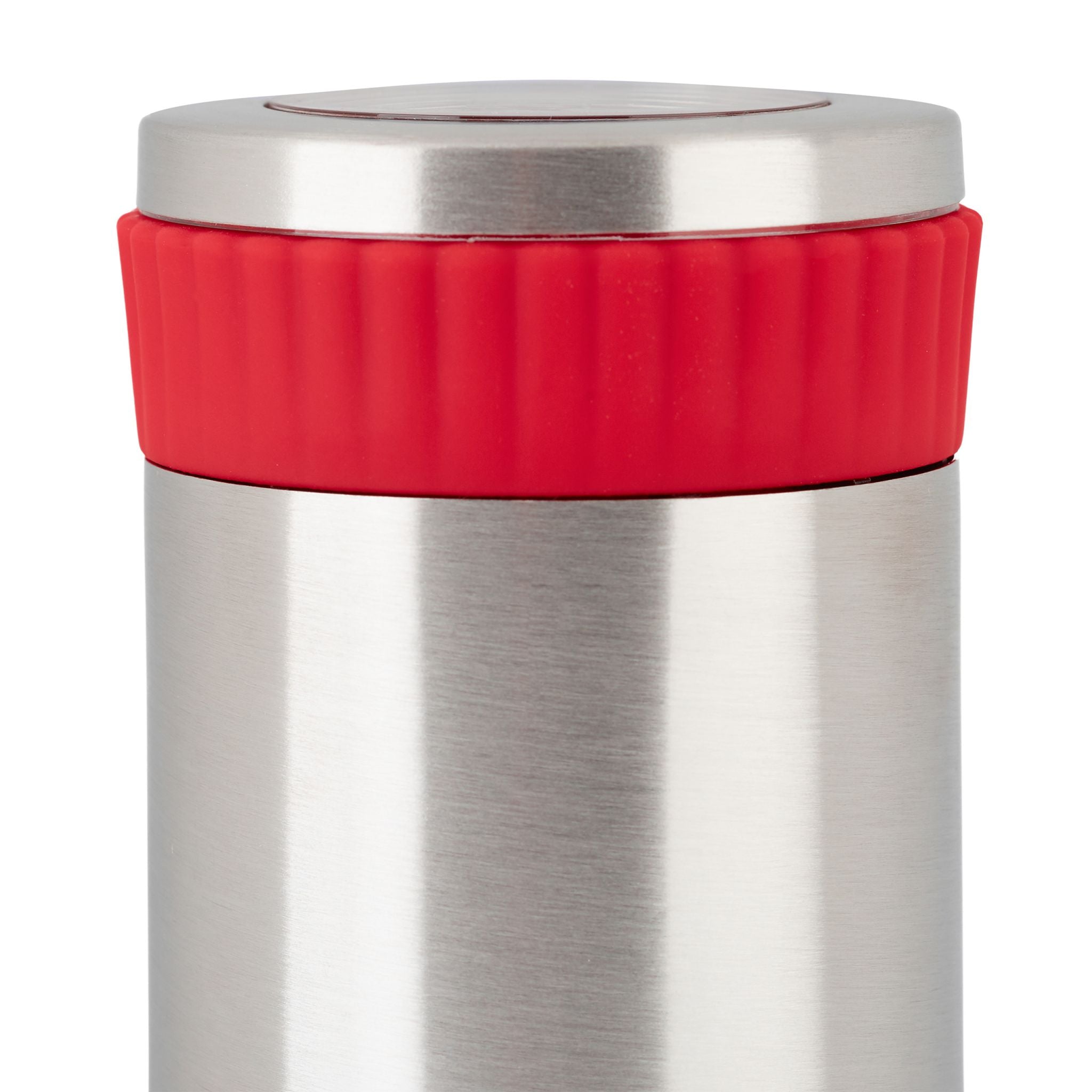 Chilimühle mit Kräutermahlwerk Rot-Silber-Transparent von Relaxdays