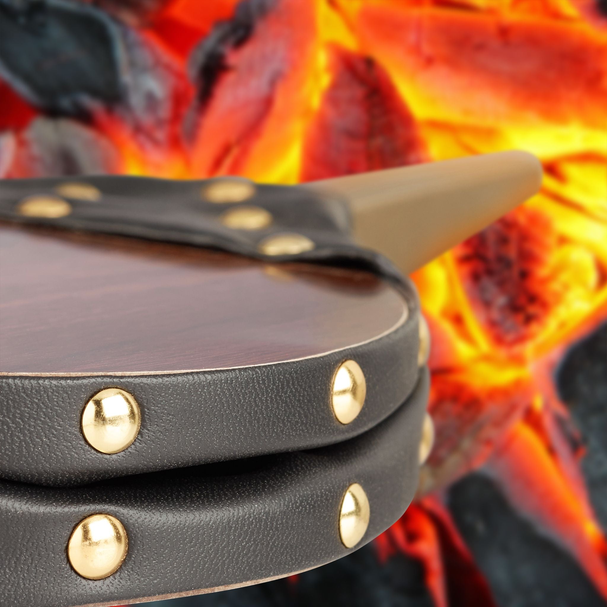 Blasebalg Kamin Braun-Gold-Schwarz von Relaxdays