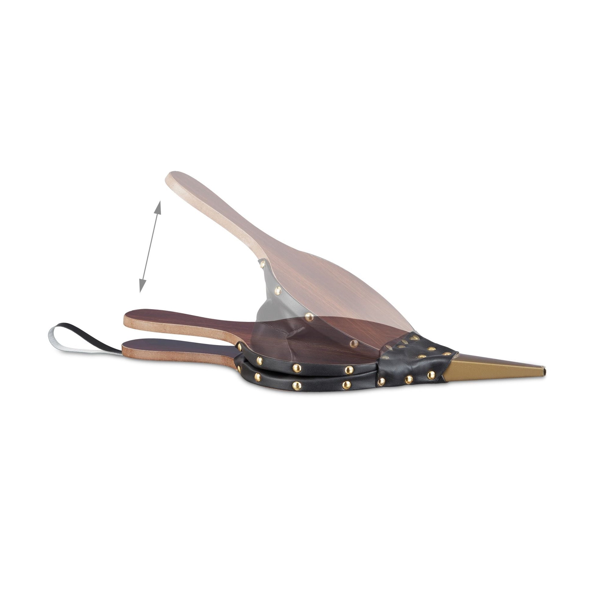 Blasebalg Kamin Braun-Gold-Schwarz von Relaxdays
