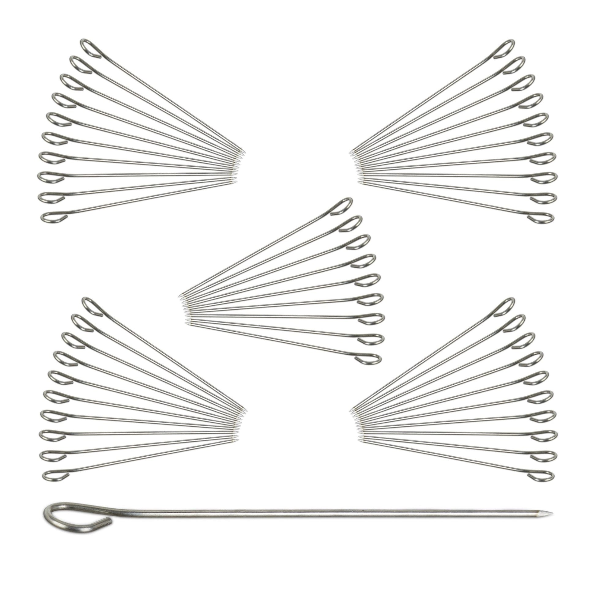 Rouladennadeln Edelstahl 50er-Set Silber von Relaxdays