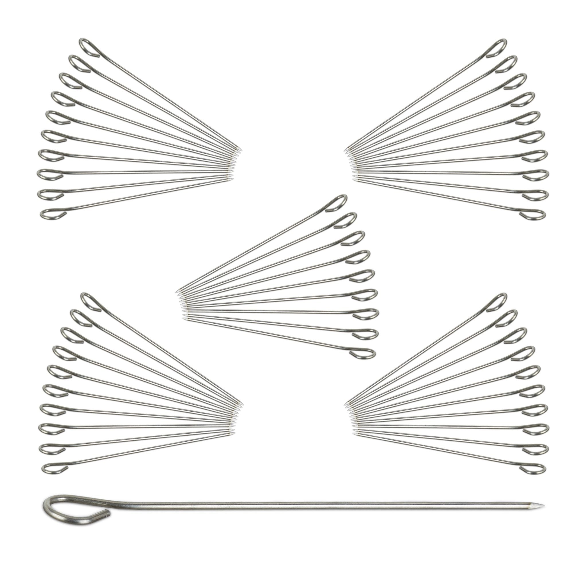 Rouladennadeln Edelstahl 50er-Set Silber von Relaxdays