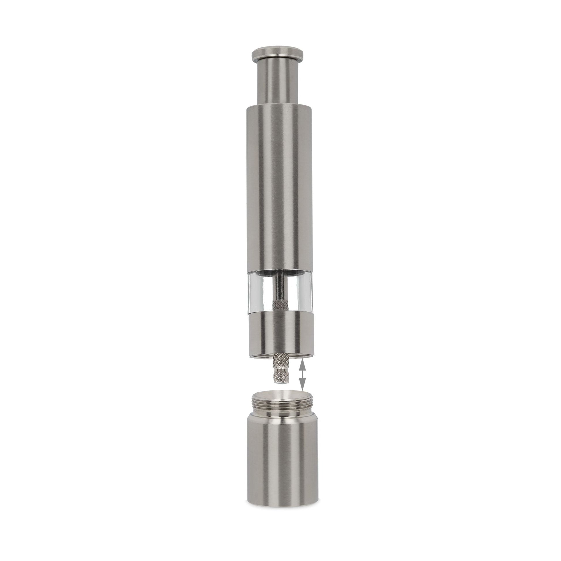 Pfeffermühle manuell 2er-Set Edelstahl Silber-Transparent von Relaxdays