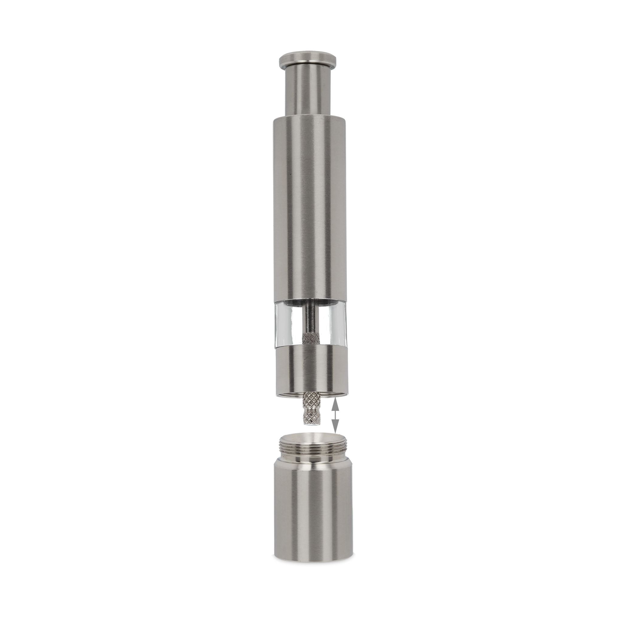 Pfeffermühle manuell 2er-Set Edelstahl Silber-Transparent von Relaxdays