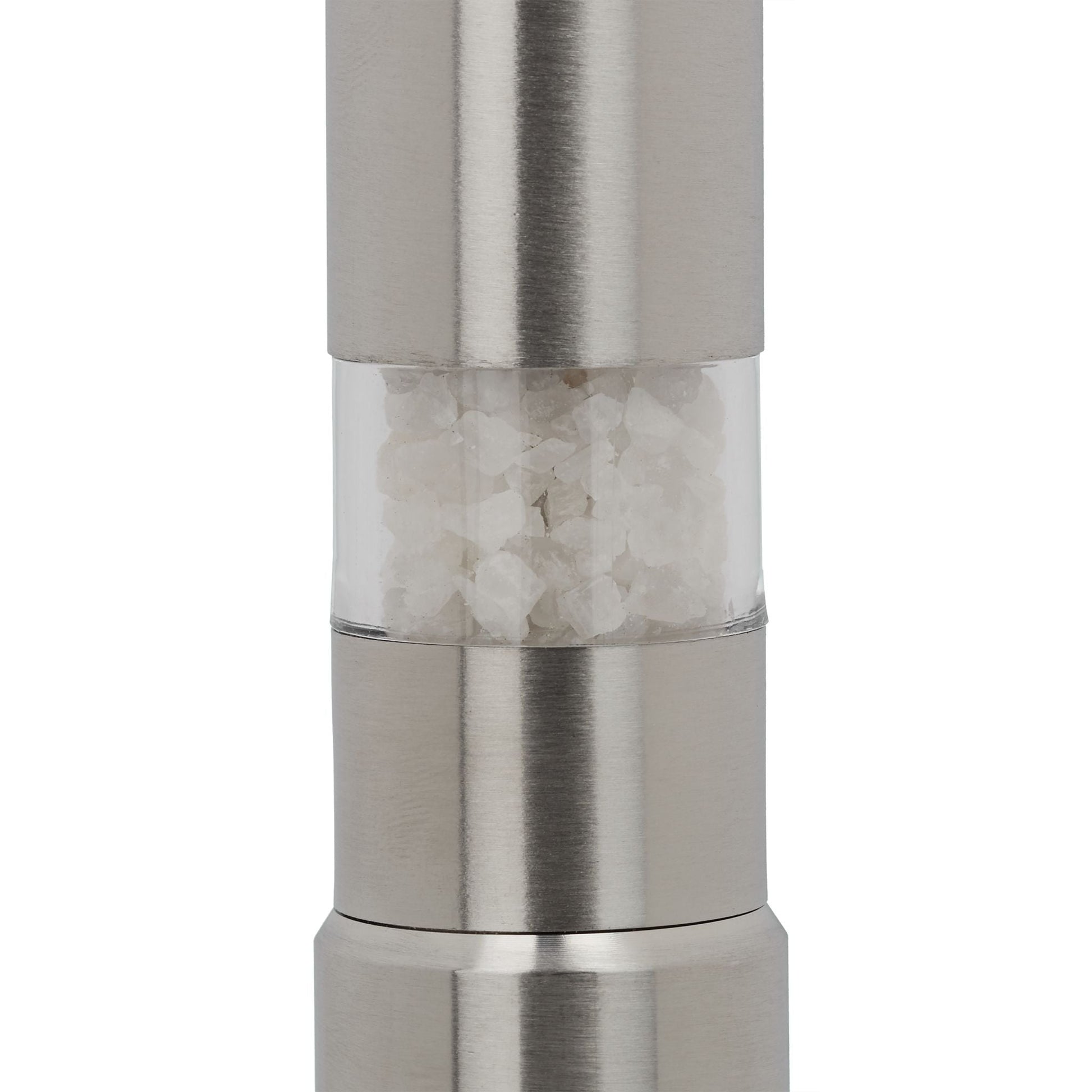 Pfeffermühle manuell 2er-Set Edelstahl Silber-Transparent von Relaxdays