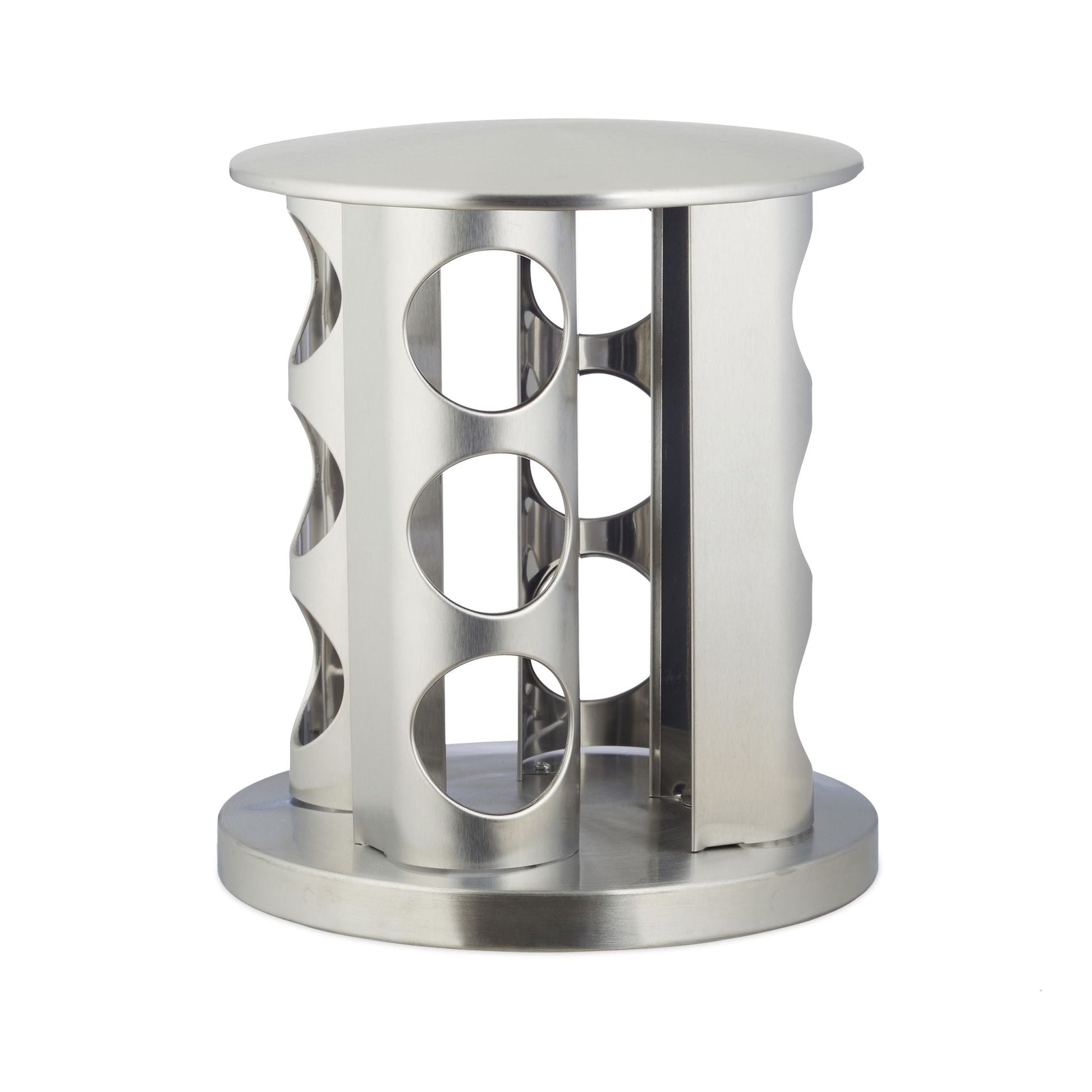 Gewürzregal drehbar Silber-Transparent von Relaxdays