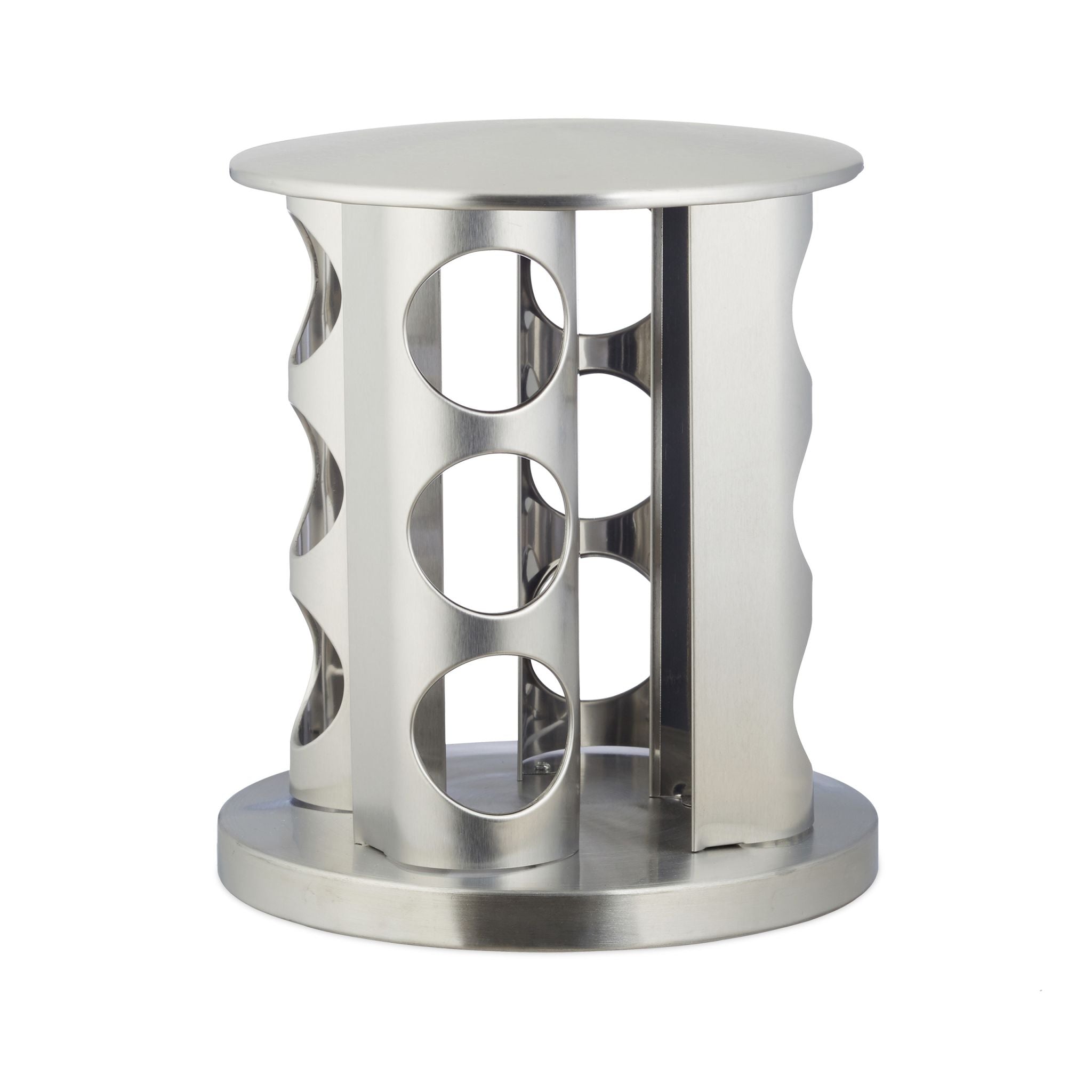 Gewürzregal drehbar Silber-Transparent von Relaxdays
