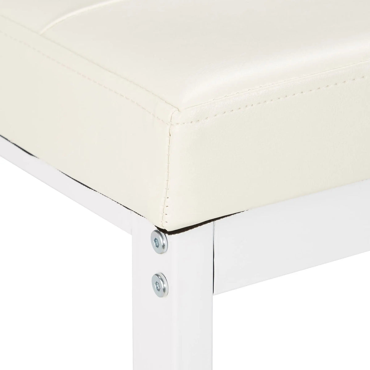Schuhbank XXL mit Polster Weiss-Creme von Relaxdays