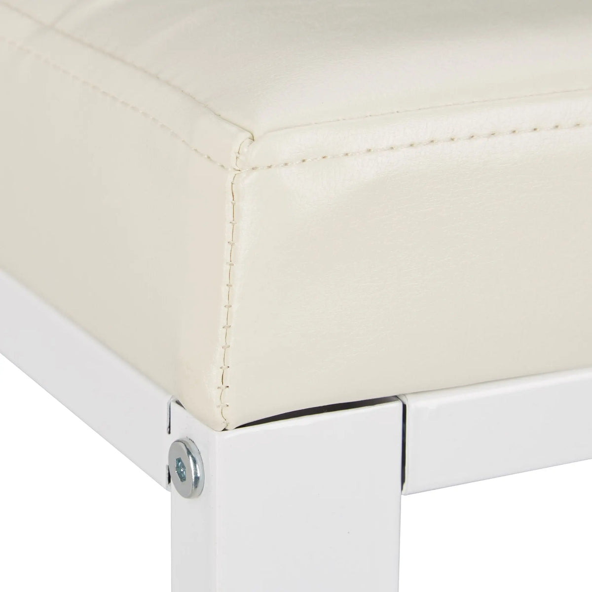 Schuhbank mit Hocker Weiss-Creme von Relaxdays