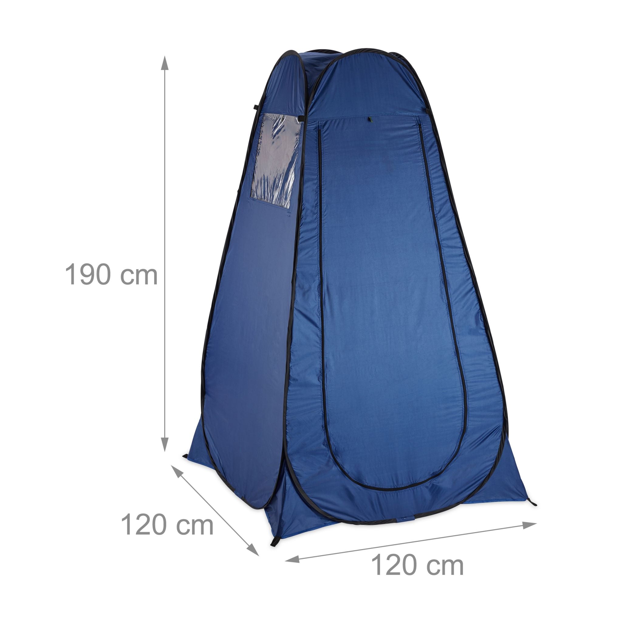 Pop-Up Umkleidezelt Dunkelblau-Transparent