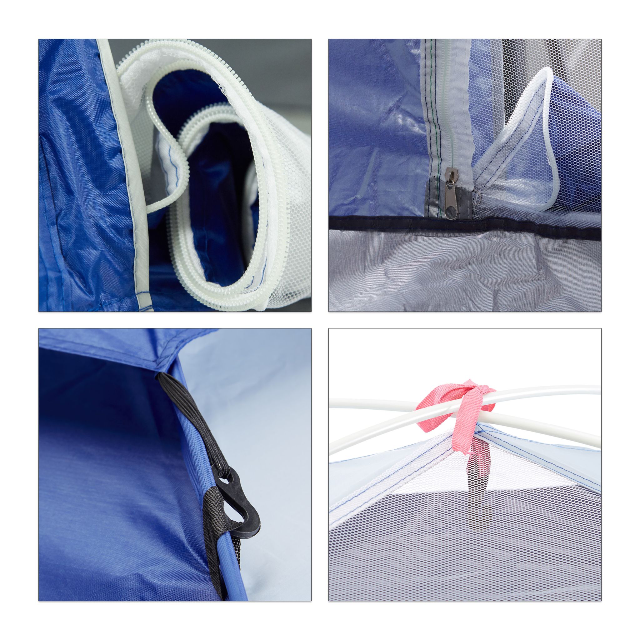 Pop Up Zelt Strand Anthrazit-Dunkelblau-Grau