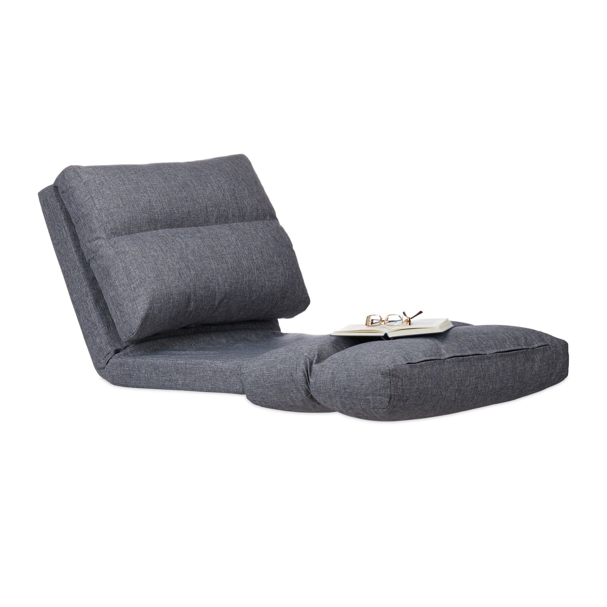 Relaxliege Sessel faltbar Anthrazit von Relaxdays