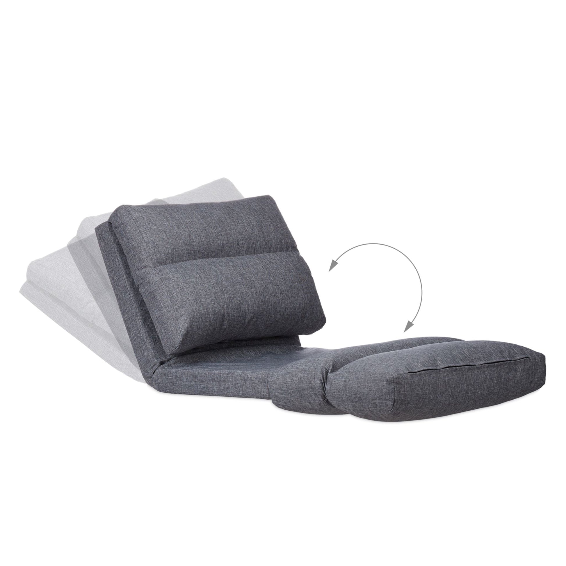 Relaxliege Sessel faltbar Anthrazit von Relaxdays