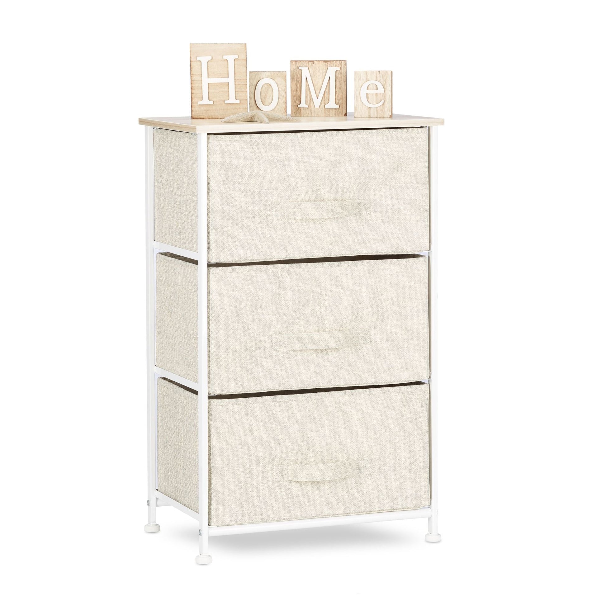 Regalsystem Weiss-Creme-Hellbraun von Relaxdays