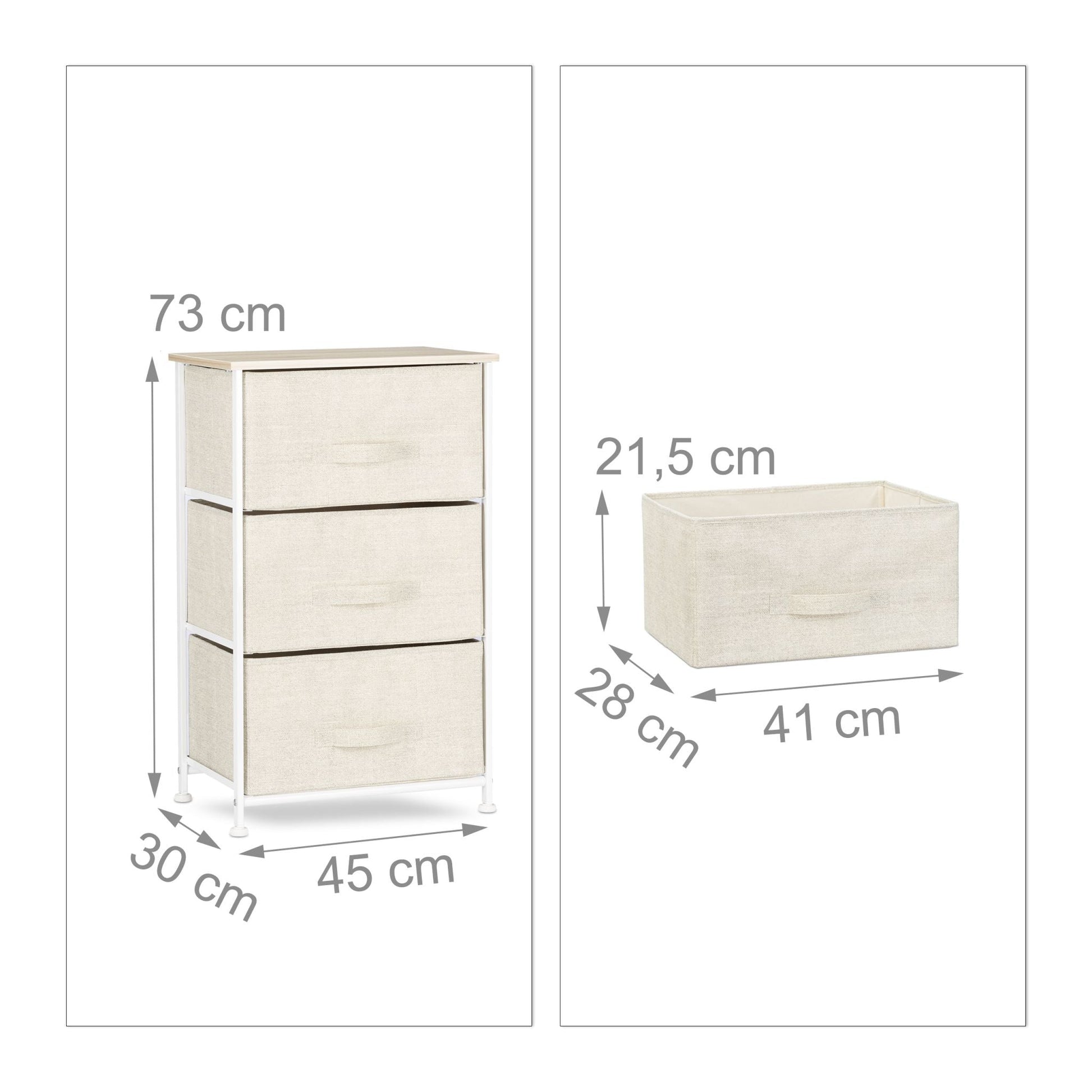 Regalsystem Weiss-Creme-Hellbraun von Relaxdays