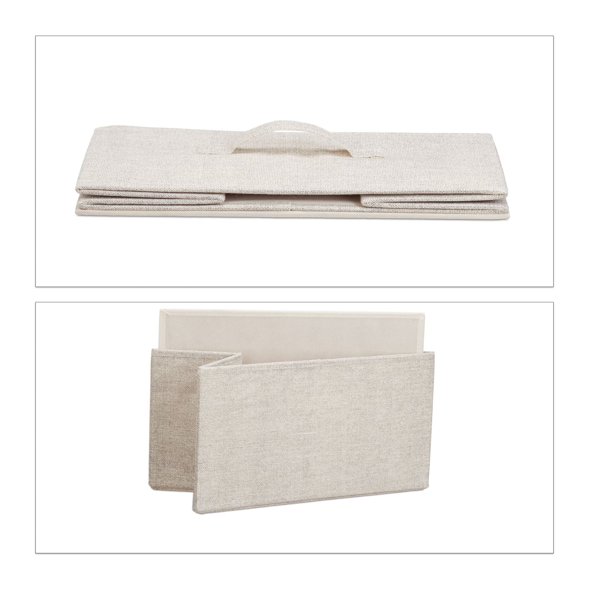 Regalsystem Weiss-Creme-Hellbraun von Relaxdays