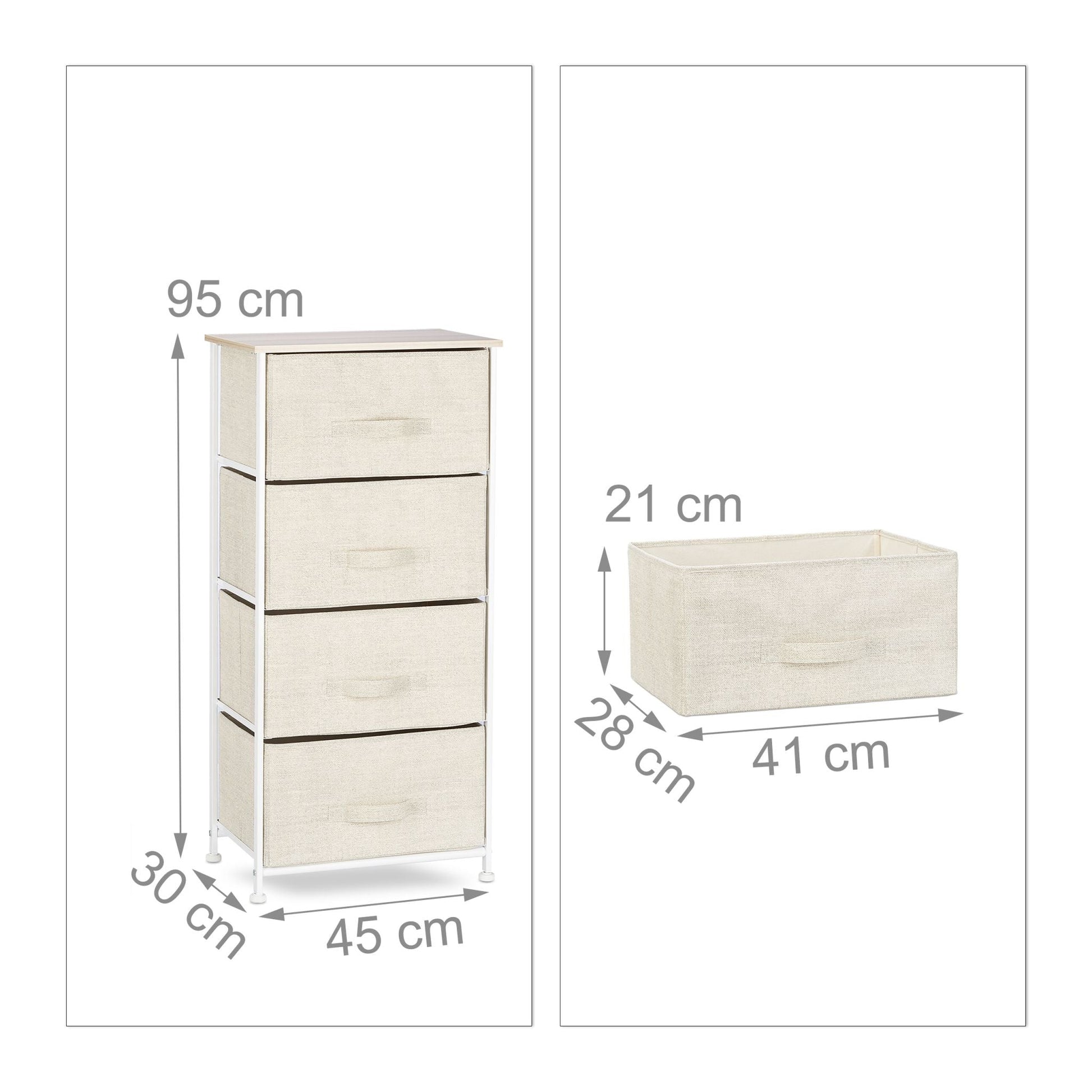 Regalsystem Weiss-Creme-Hellbraun von Relaxdays