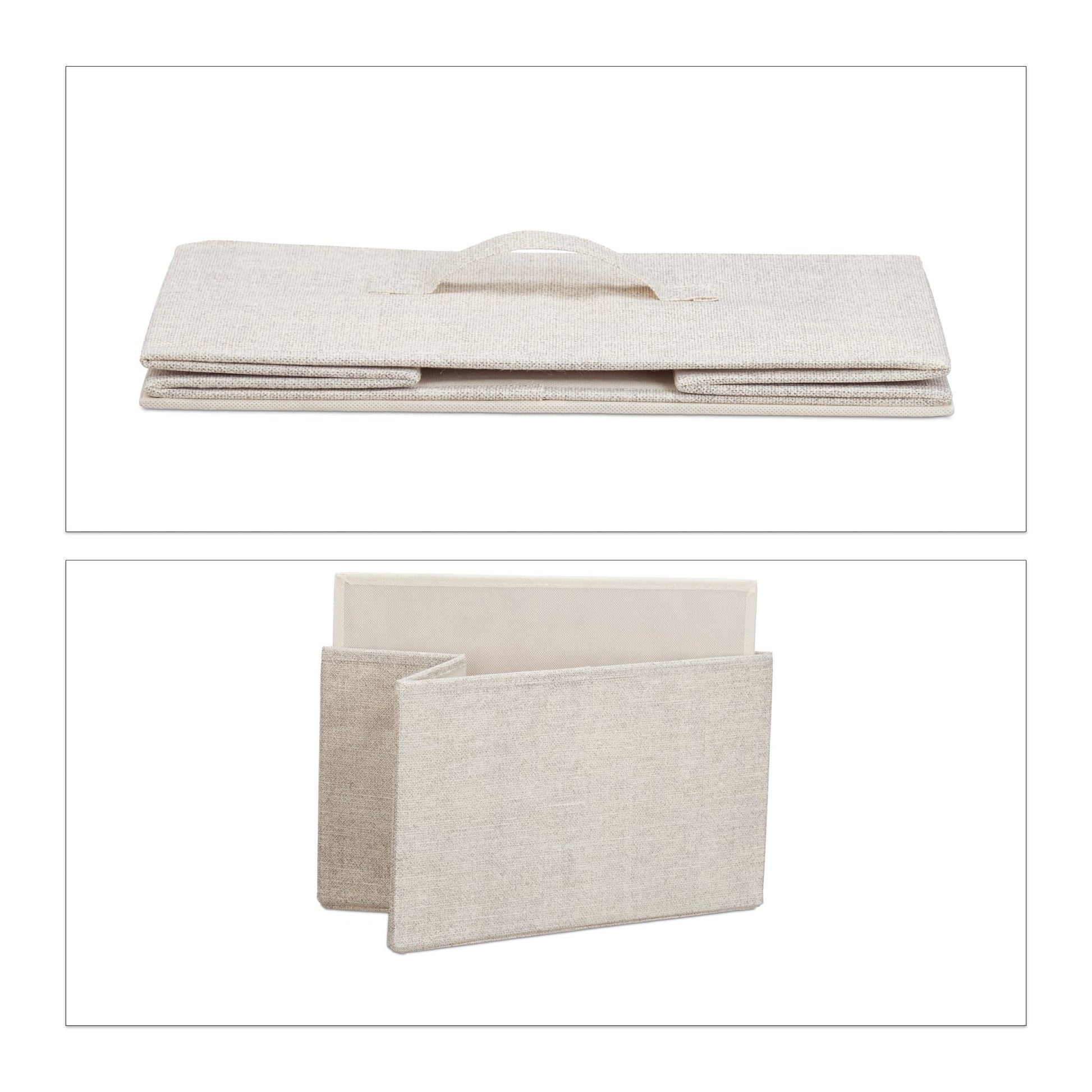 Regalsystem Weiss-Creme-Hellbraun von Relaxdays