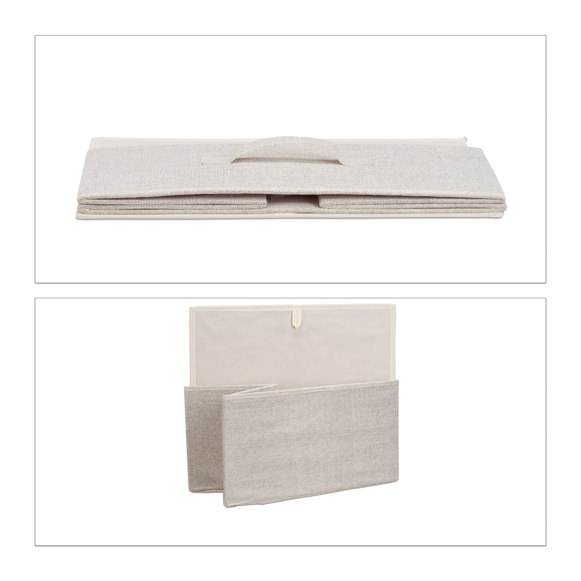 Regalsystem Weiss-Creme-Hellbraun von Relaxdays
