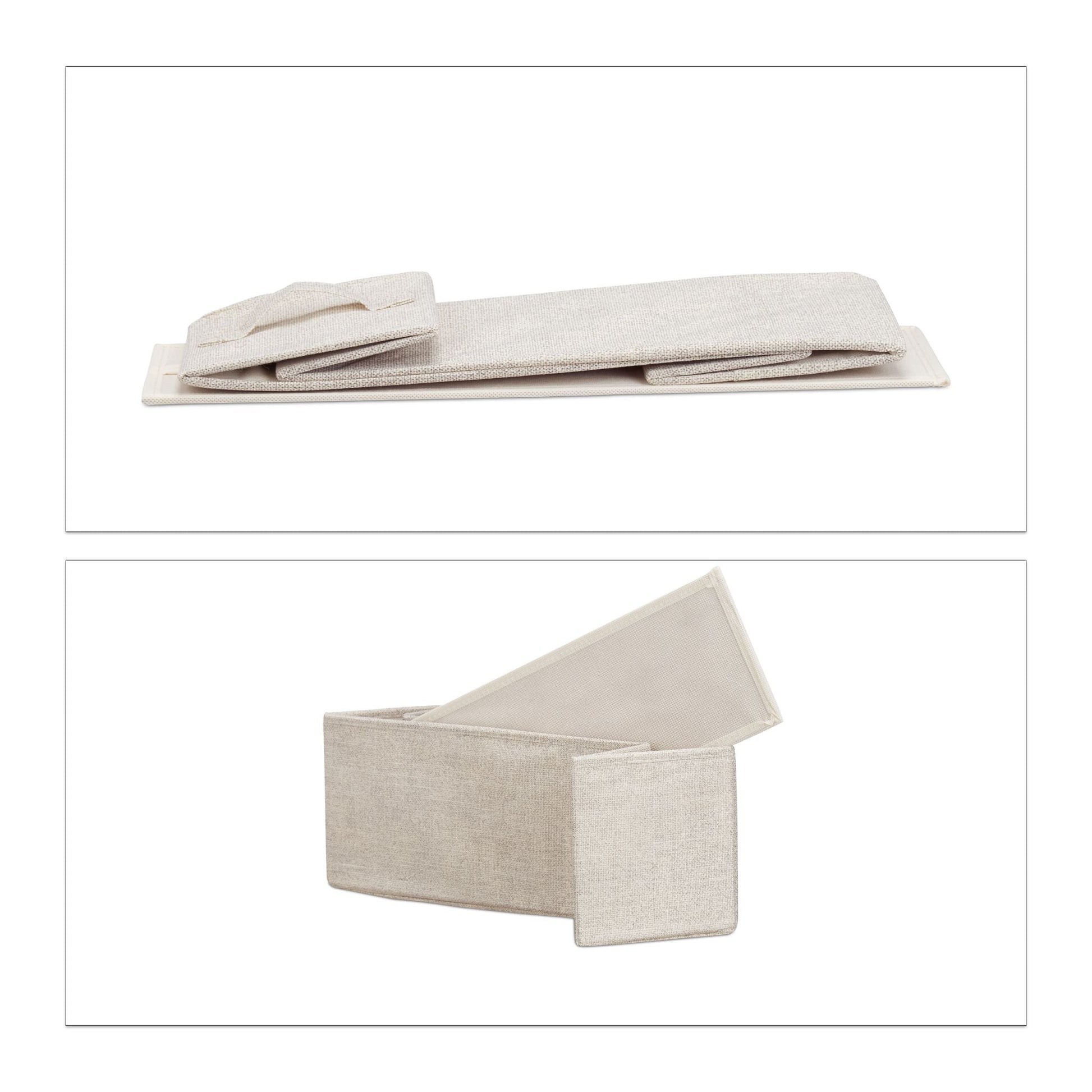 Regalsystem Weiss-Creme-Hellbraun von Relaxdays