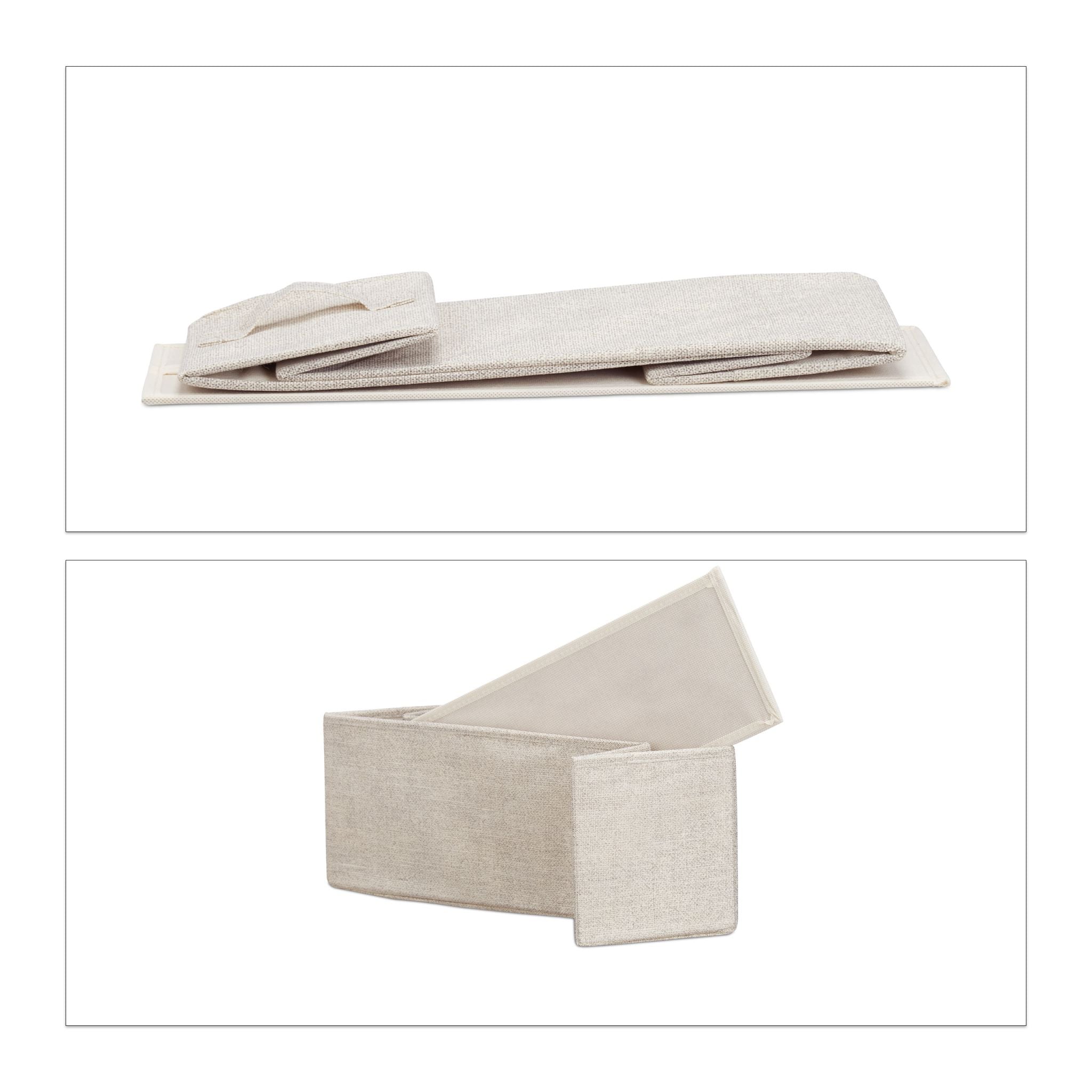 Regalsystem Weiss-Creme-Hellbraun von Relaxdays