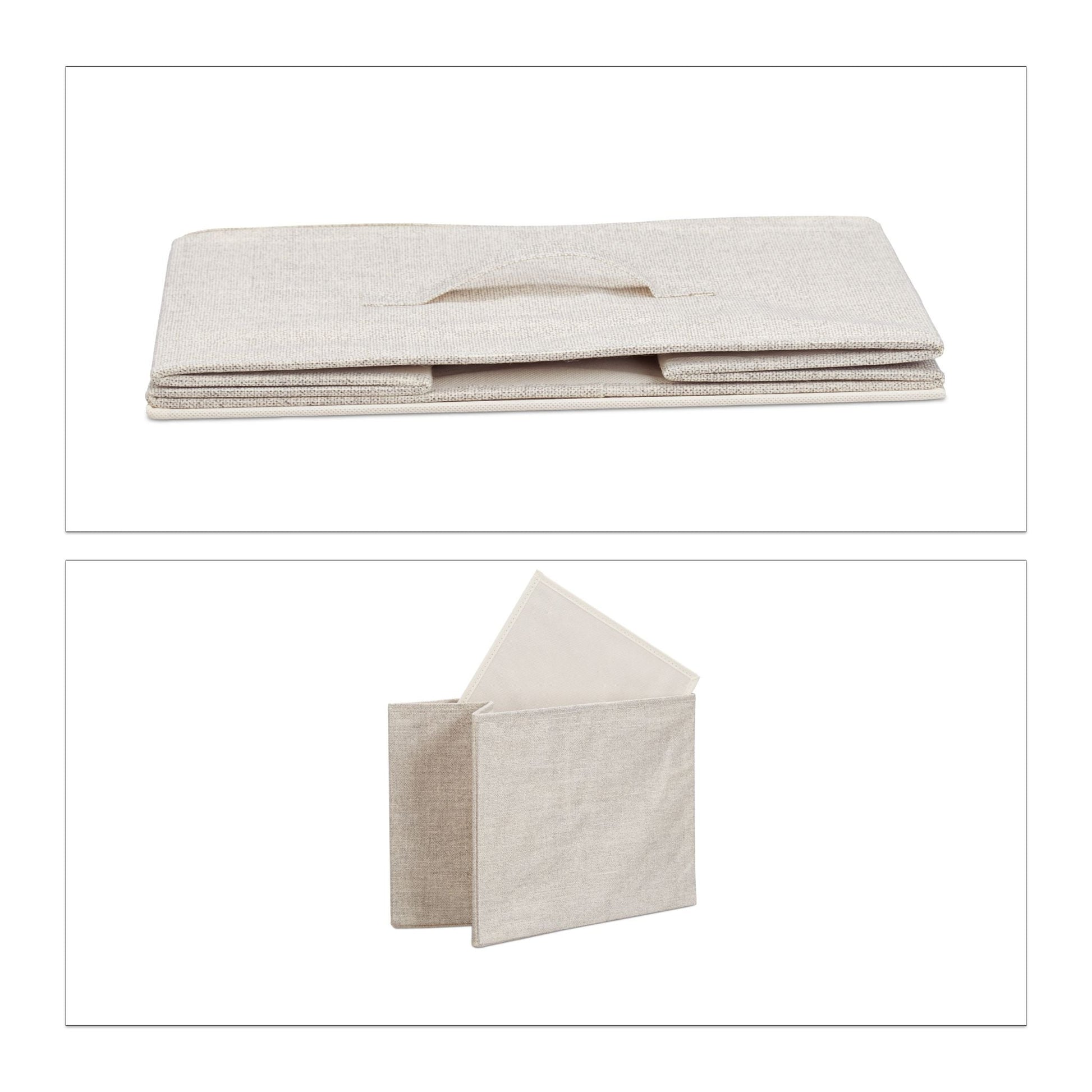 Regalsystem Weiss-Creme-Hellbraun von Relaxdays