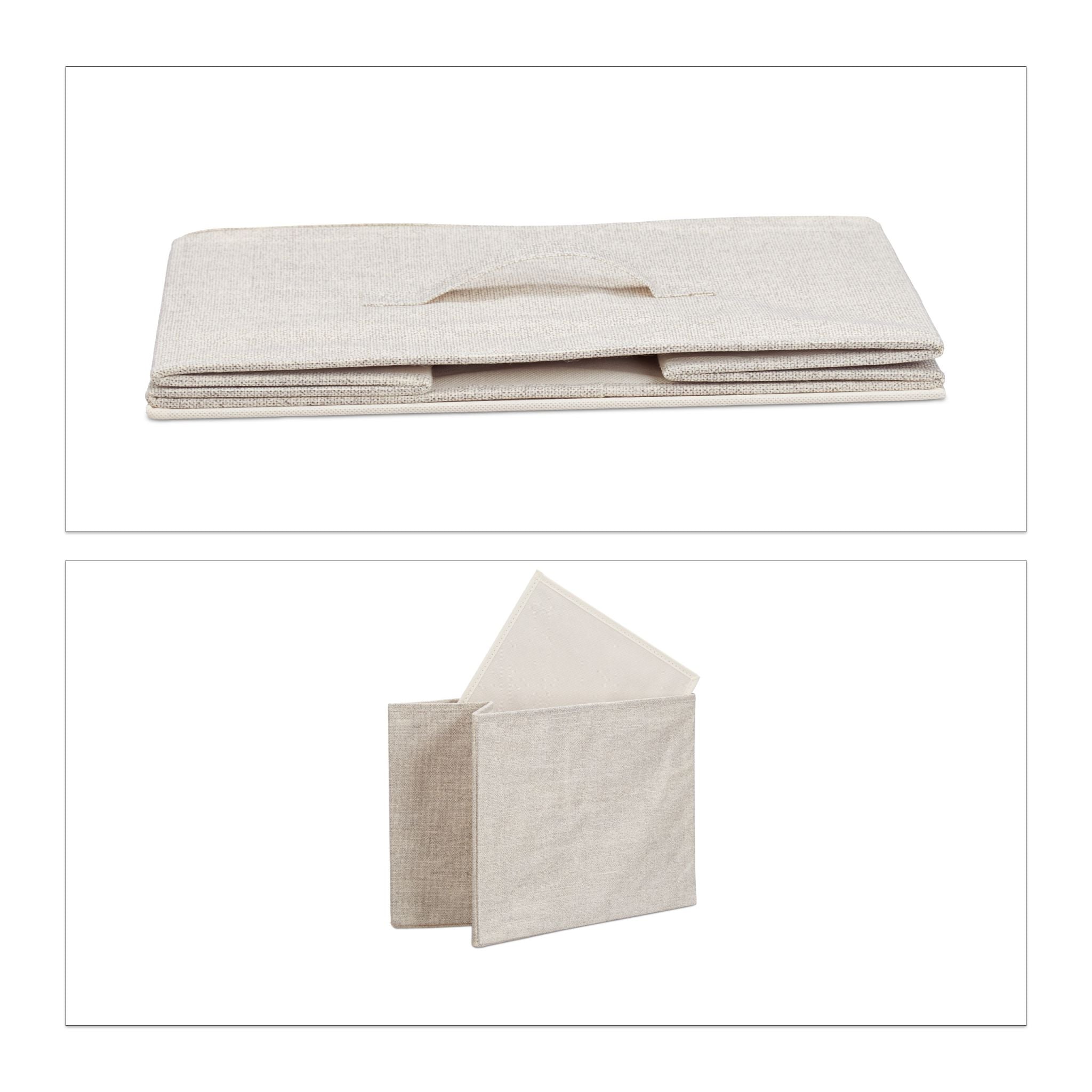 Regalsystem Weiss-Creme-Hellbraun von Relaxdays